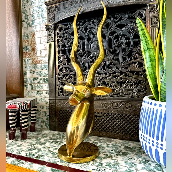 Brass antelope bust - Picture 1 of 1
